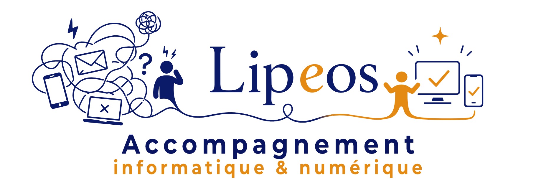 Logo Lipeos et illustration d'accompagnement numérique